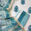 Green Blue Boota Hand Block Printed Suit New