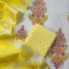 Magical Yellow Linen Hand Block Printed Suit 