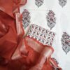 Magical Red Hand Block Printed Suit New